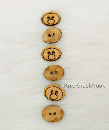 Wood Bear Buttons